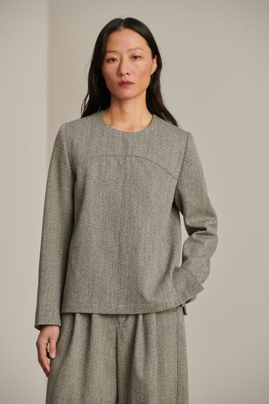 Clarisse shirt - Heathered Grey - Wool - Women