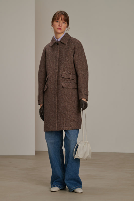 Manteau Simba - Châtaigne - Laine - Femme