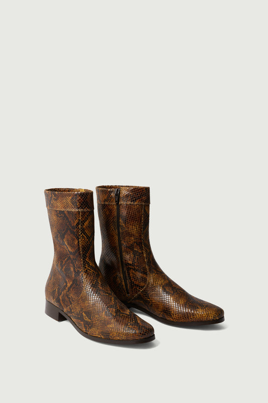 Écaille ankle boots - Python - Leather - Women