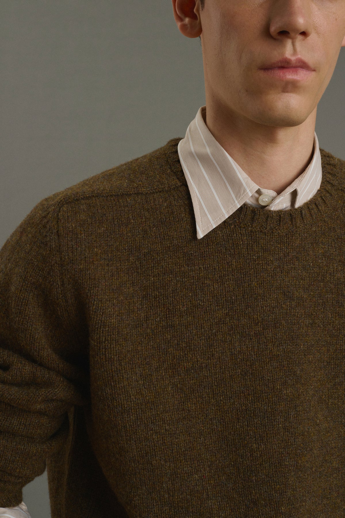 Pullover Isamu - Brown - Wool - Men