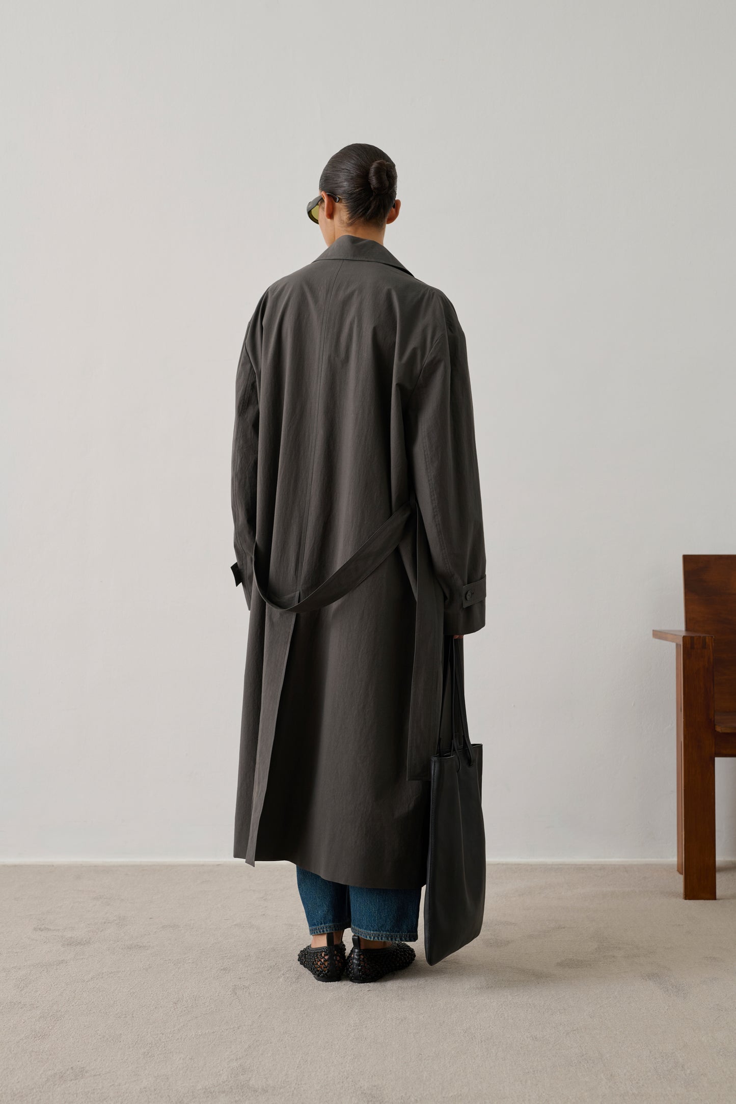 Helio Trench - Dark Anthracite - Cotton - Women