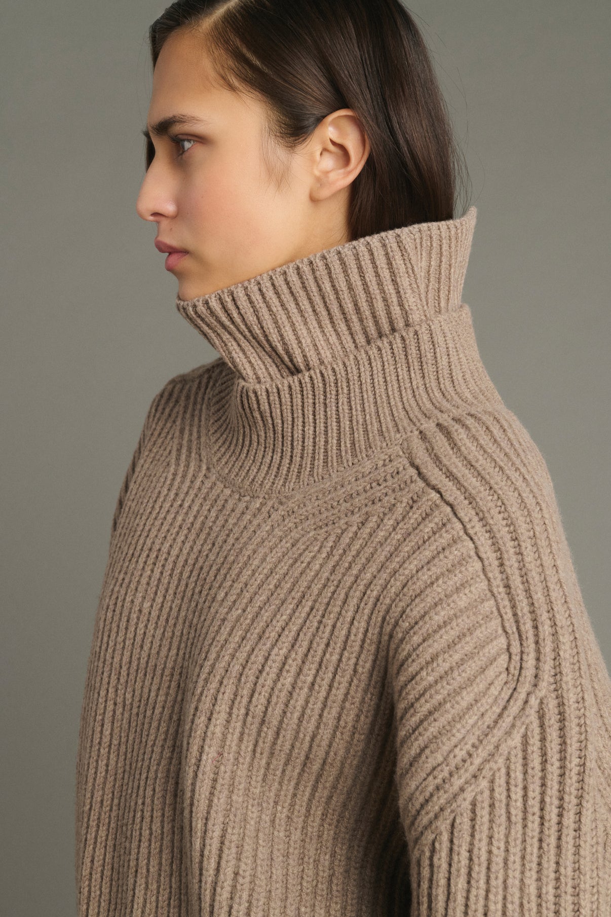 Collar Gad - Beige Chiné - Merino Wool - Women vue 2