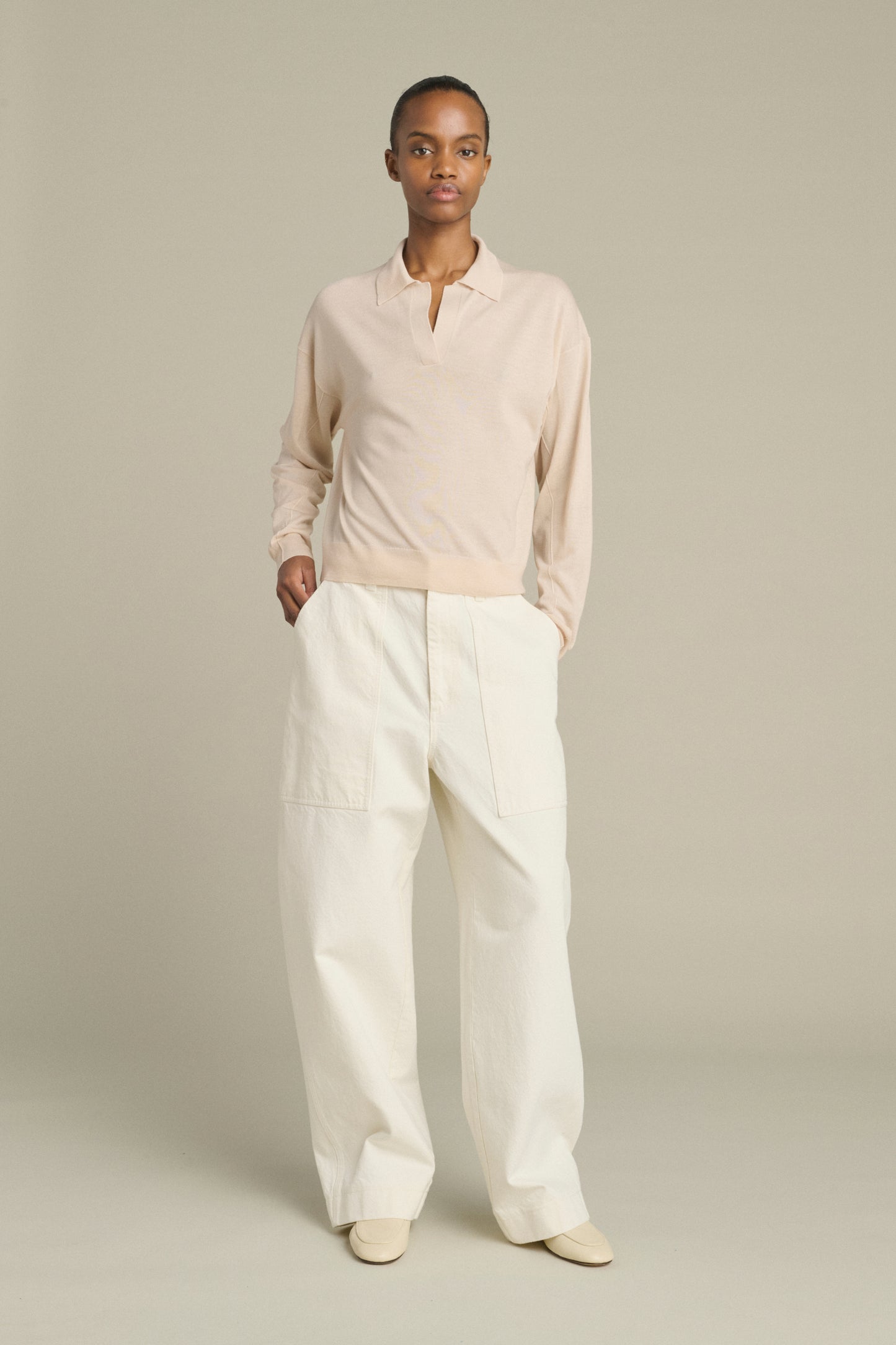 Fleming pullover - Powder Pink - Merino Wool - Women