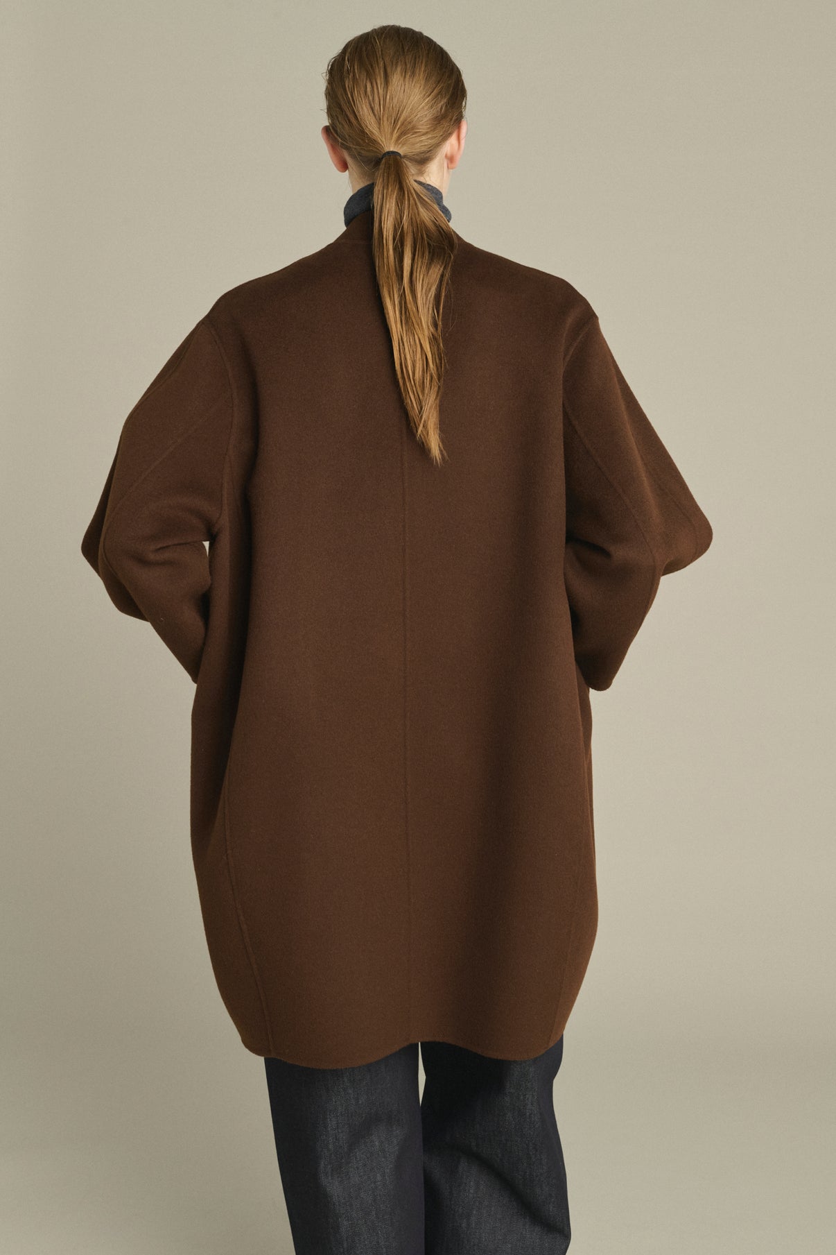 Beaulieu Coat - Chocolate - Wool - Women vue 4