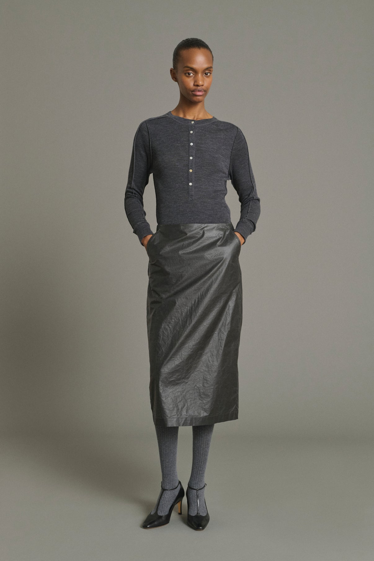 Flavia Skirt - Dark Brown - Cotton - Women vue 1