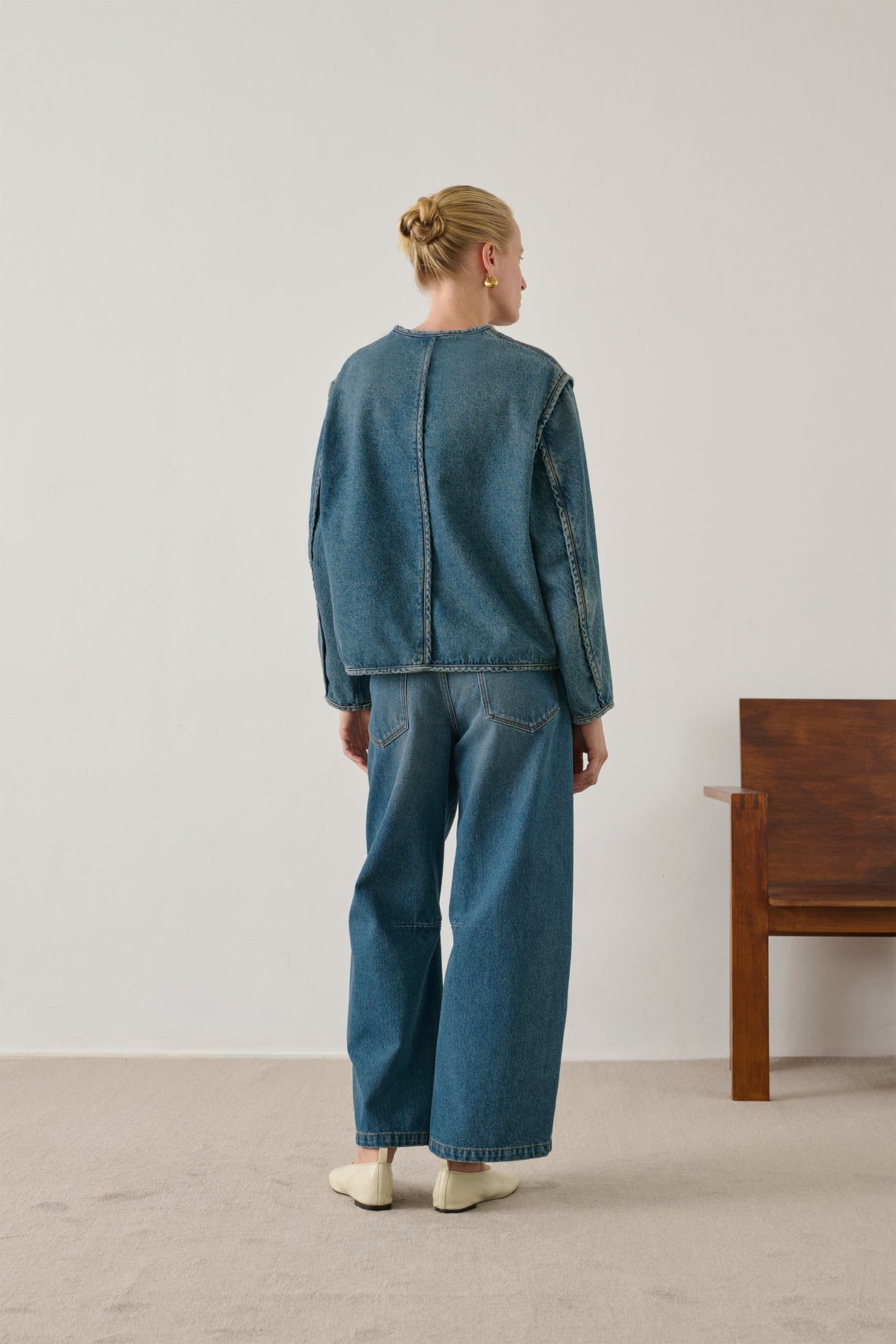 Jean Eliott - Bleu - Coton - Femme vue 2