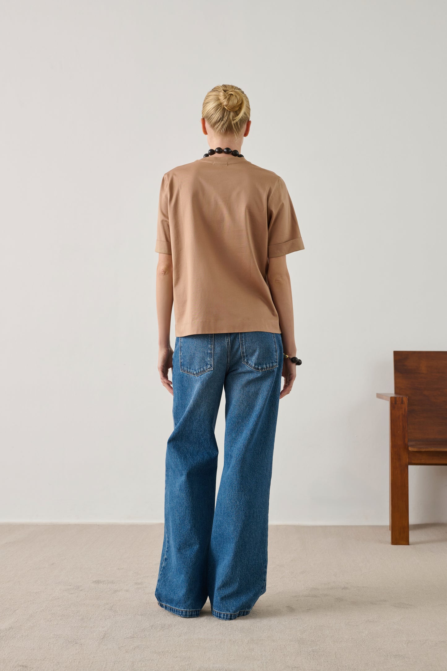 Ama T-shirt - Sand - Cotton - Women