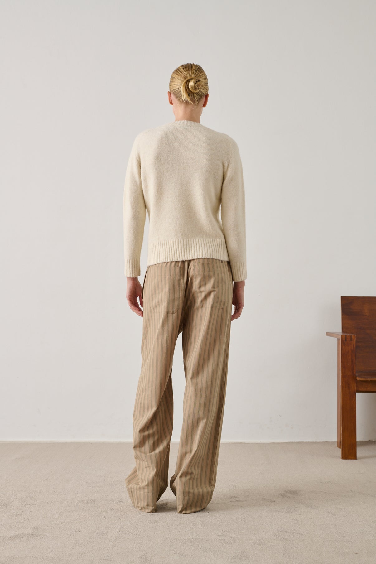 Pantalon Harlan - Beige Vert - Coton - Femme vue 2