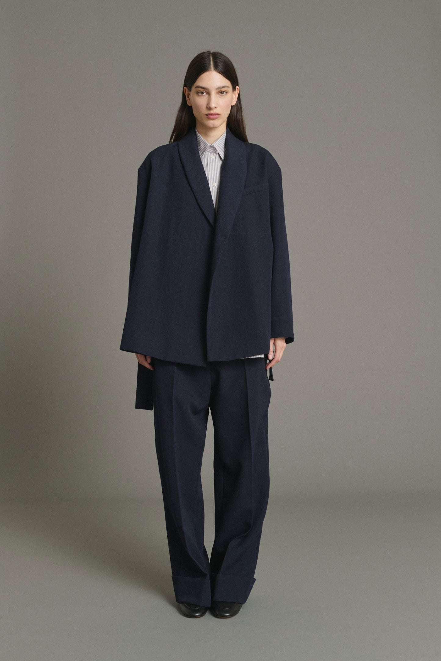 Kobe Trousers - Navy - Wool - Women