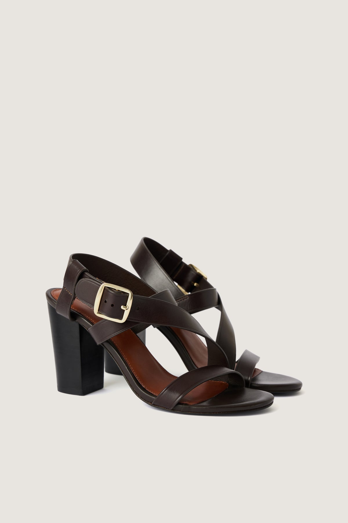 SANDALS PAOLINA DARK BROWN vue 2