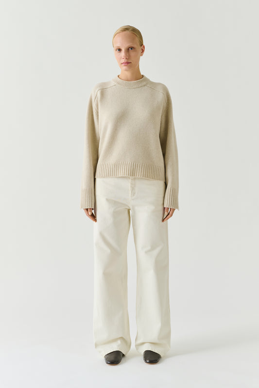 Pullover Will - Marl Ecru - Merino Wool - Women