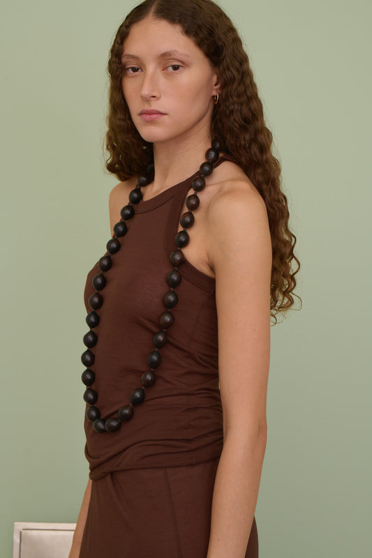 ZEBRA BROWN NECKLACE