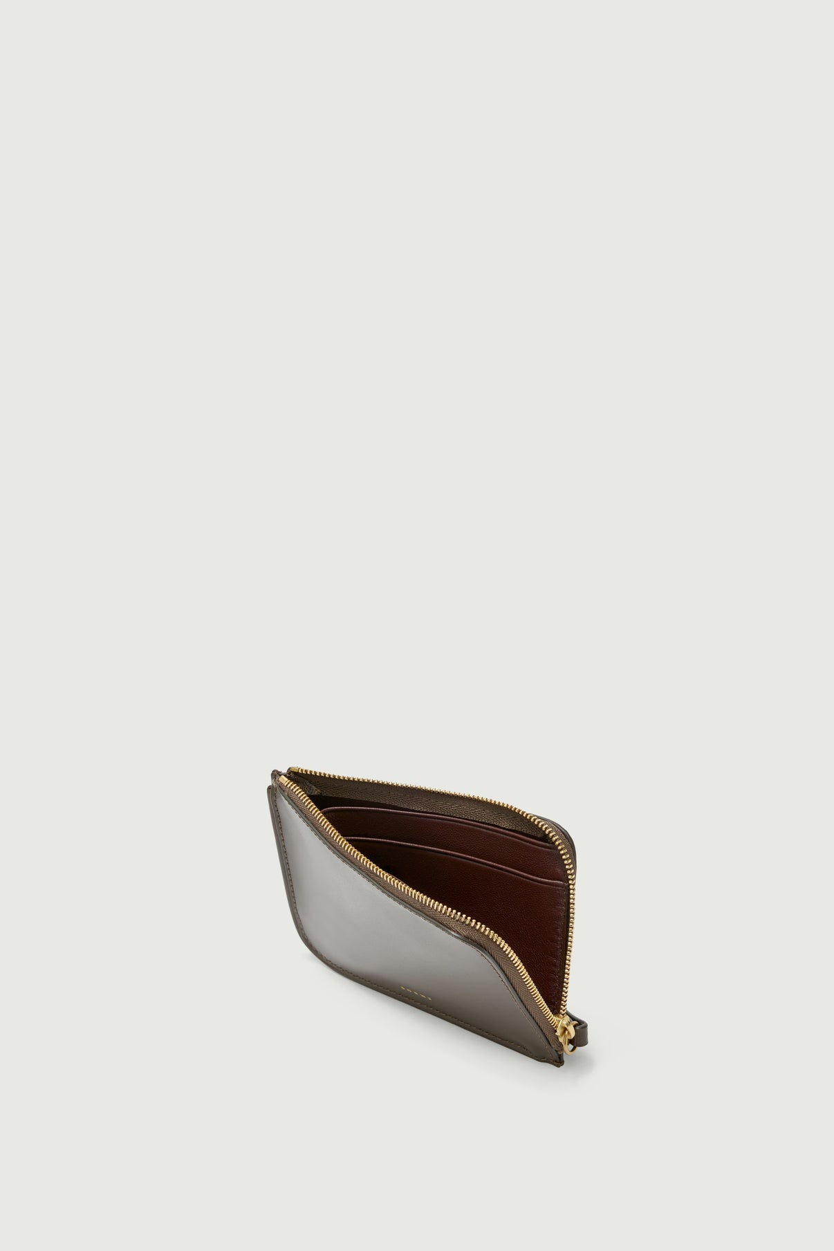 Talia Card Holder - Khaki - Leather - Women vue 3